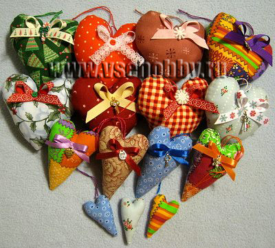 рождественские подвески сувениры нежние игрушки сердечки